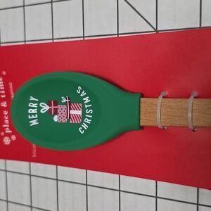 Place & Time Holiday Silicone Spoonula 11" Merry Christmas